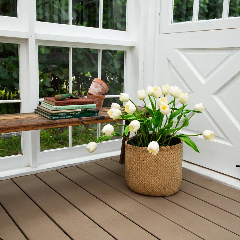 2-ft UV Resistant Artificial Tulip Plant (Indoor/Outdoor) - Green