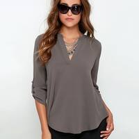 Casual V-neck Chiffon Top