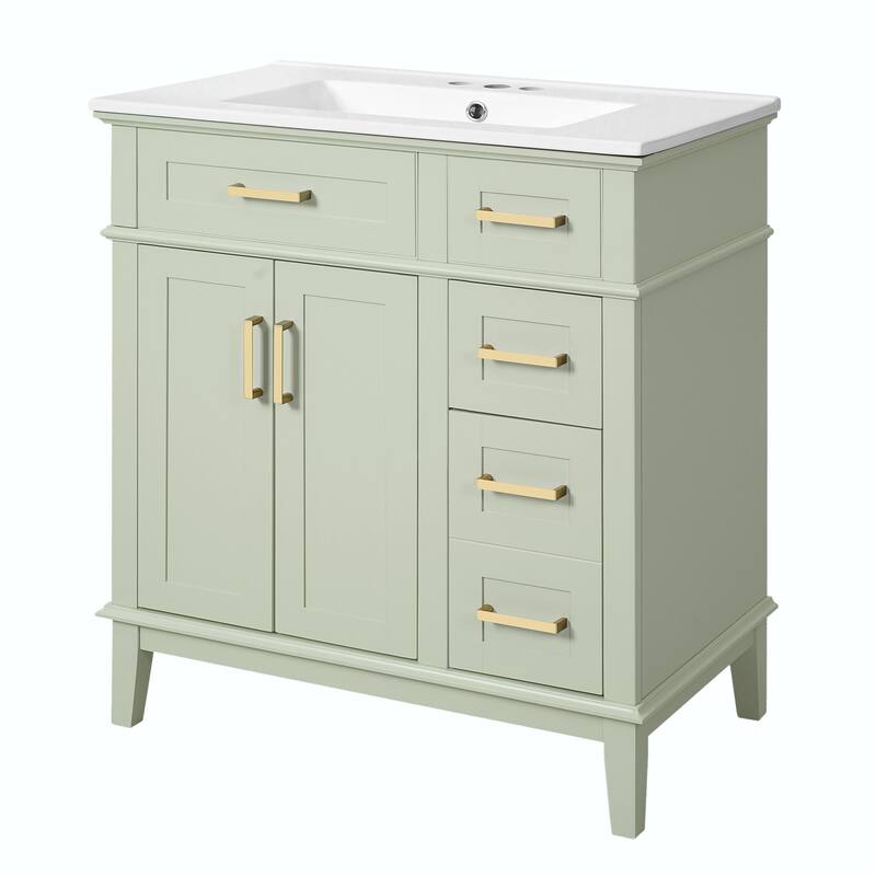 30" Bathroom Vanity with Ceramic Sink