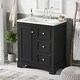 preview thumbnail 42 of 56, 30" bathroom vanity cabinet with ceramic basin, 3 drawers and adjustable shelves