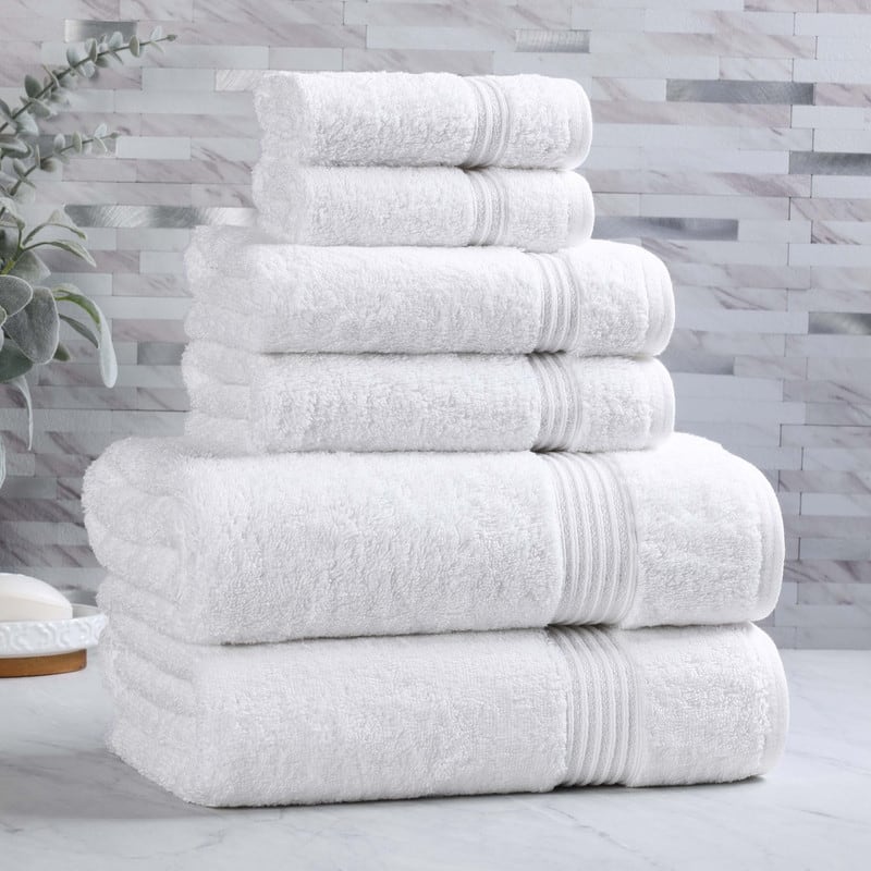 Superior Heritage Egyptian Cotton Absorbent 6-Piece Towel Set
