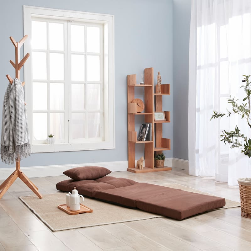 Adjustable Folding Mattress Sofa Bed with Pillow - Steel Frame for Living Room or Guest Room