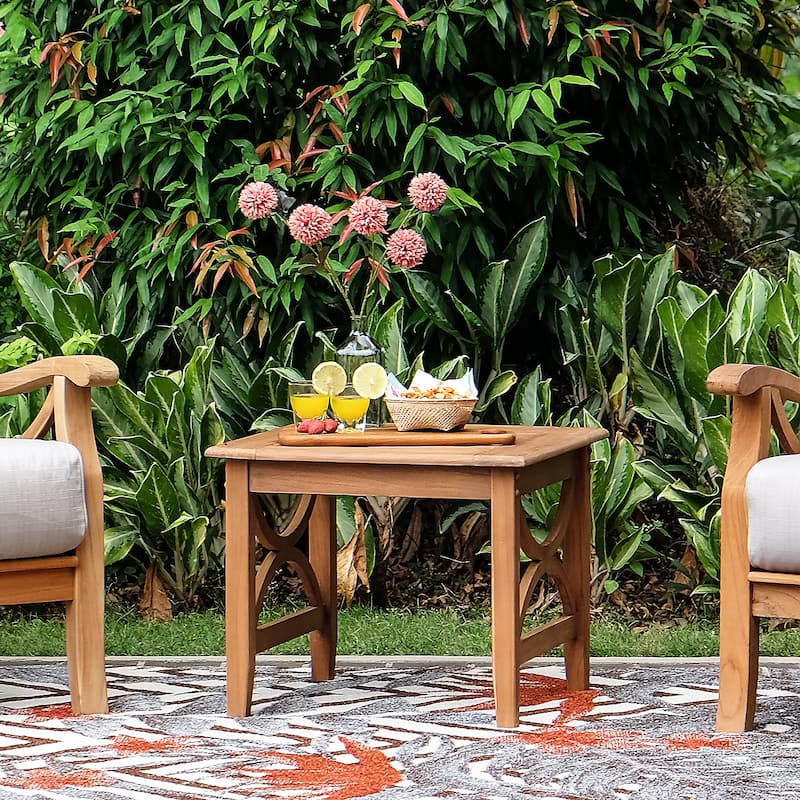 Cambridge Casual Lowell Teak Outdoor Side Table