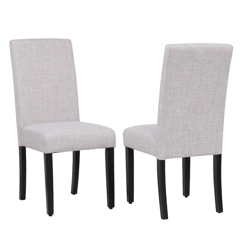 Grandview Upholstered Linen Fabric Dining Chair (Set of 2)