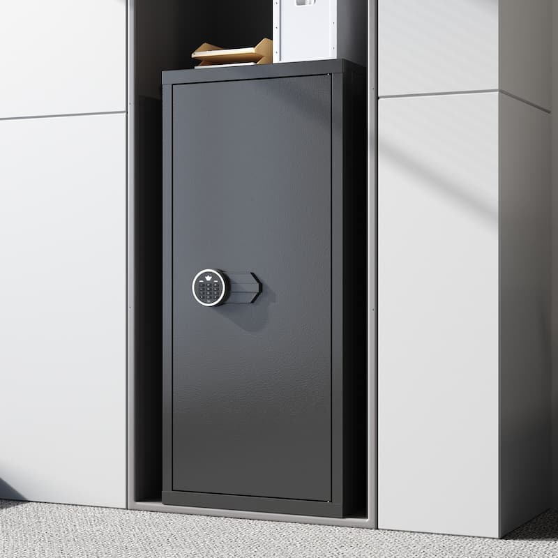 Large Gun Safe with Digital Keypad and Key Lock, Firearm Storage Cabinet