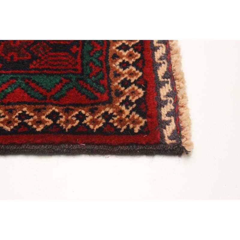 Teimani Red Rug 2'11" x 5'1" - 2'11 x 5'1