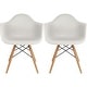 preview thumbnail 32 of 30, Molded Natural Wood Eiffel Dining Chairs (Set of 2) Light Gray