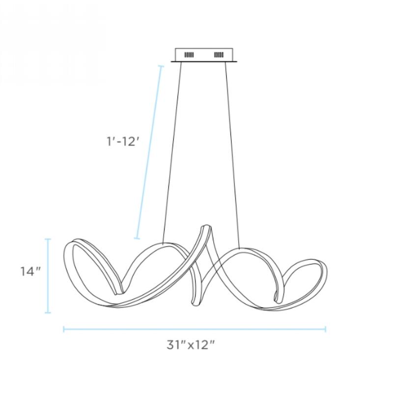 Moscow Adjustable Dimmable Integrated LED Chandelier