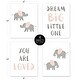 preview thumbnail 5 of 4, Sweet Jojo Designs Blush Pink Grey Watercolor Elephant Safari Collection Wall Decor Art Prints (Set of 4) - Dream Big