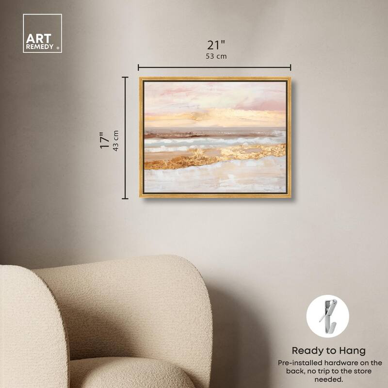 Rose Gold Coast Canvas by Art Remedy