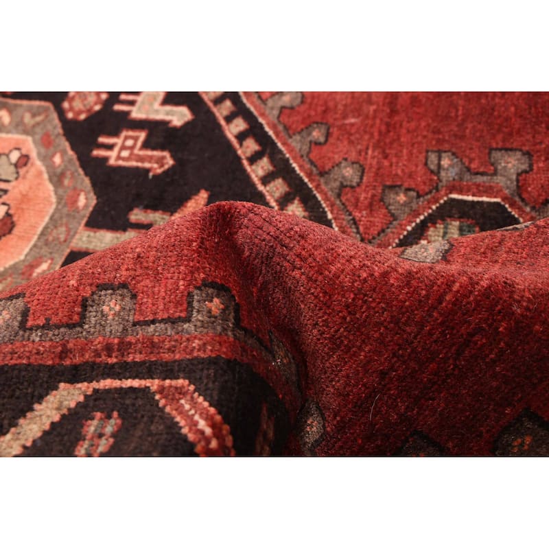 ECARPETGALLERY Hand-knotted Anatolian Vintage Dark Red Wool Rug - 4'0 x 6'11