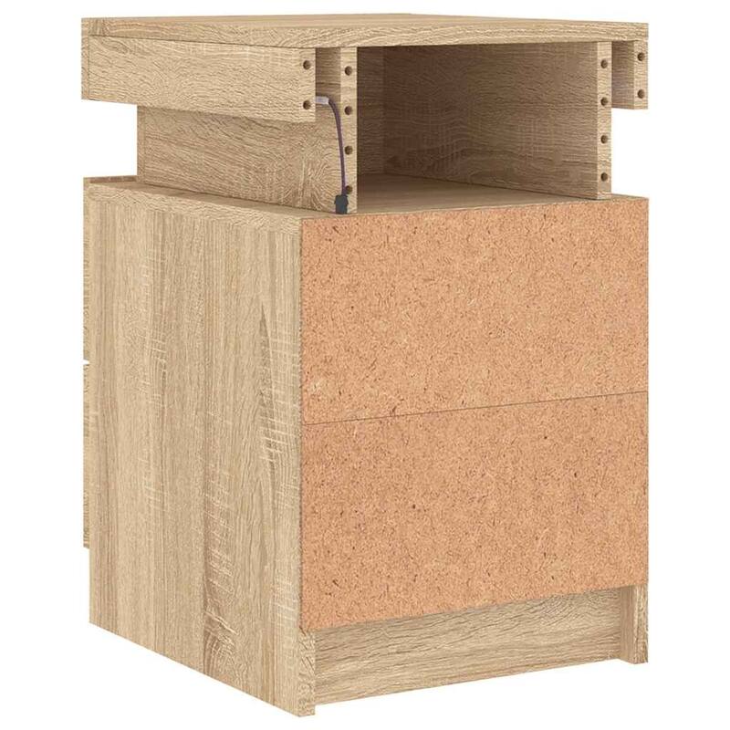 vidaXL Bedside Cabinet Engineered wood Standard Bedside Cabinet
