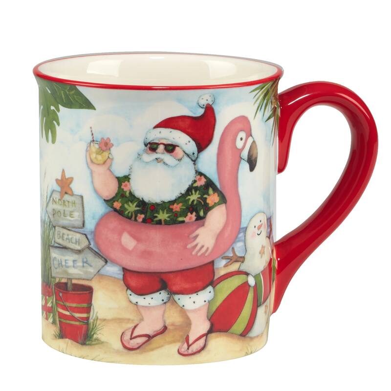 Certified International Santa's Wish 16 oz. Mugs, Set of 4 Assorted Designs