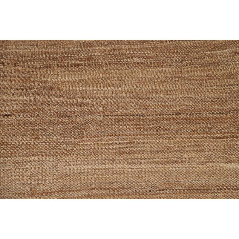 Earth Tone Kilim Modern Area Rug Reversible Flat-weave Wool Carpet - 4'11"x 6'8"