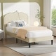 preview thumbnail 2 of 17, VECELO Upholstered Platform Kids Bed Frame with Headboard & LED Lights,Twin Size Bed Set of 2