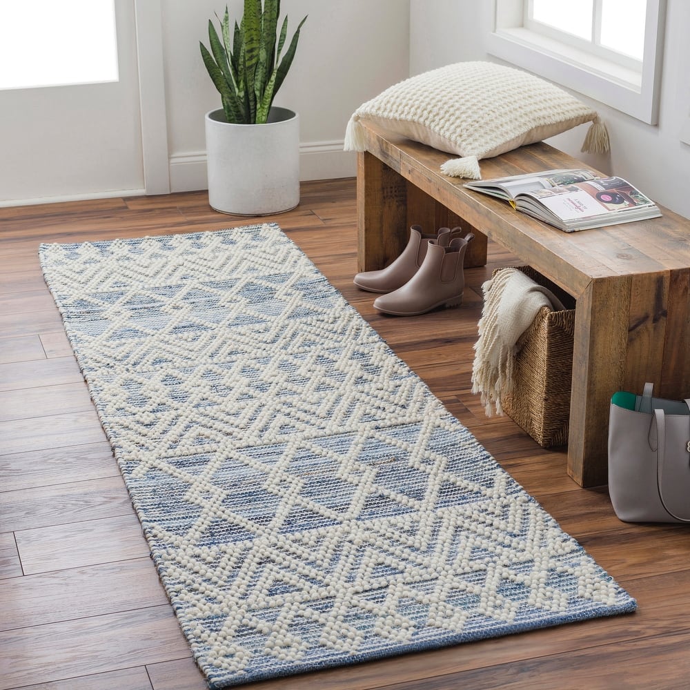 Pernnille Handmade Farmhouse Cotton & Wool Area Rug