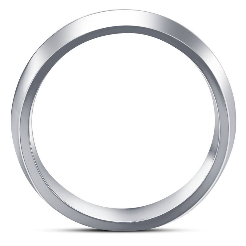 Bliss Diamond Men's Polished Tungsten & Gold Plated Two Tone 6mm Ring Wedding Band