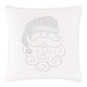 preview thumbnail 1 of 0, Sparkles Home Santa Rhinestone Pillow White Velvet - 16 x 16