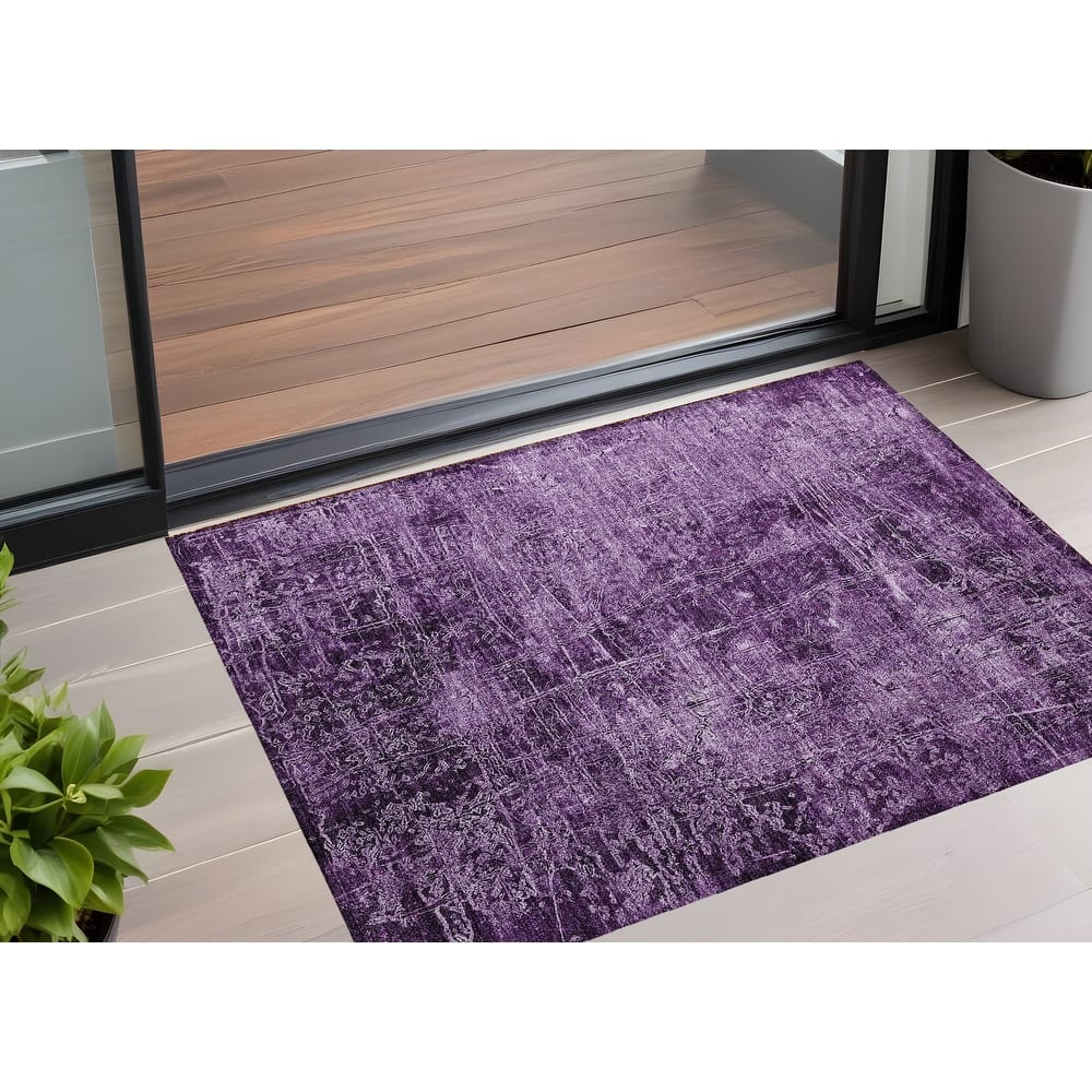 Almisi Artistic Abstract Weather Resistant Blended Style Outdoor Rug