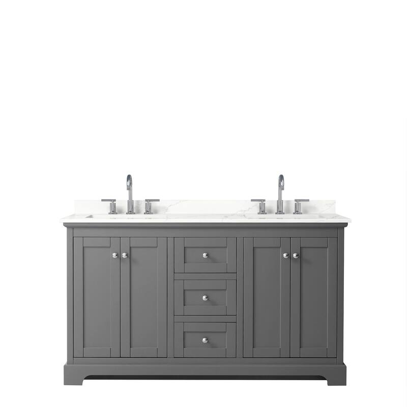 Avery 60-inch Double Vanity, Quartz Top