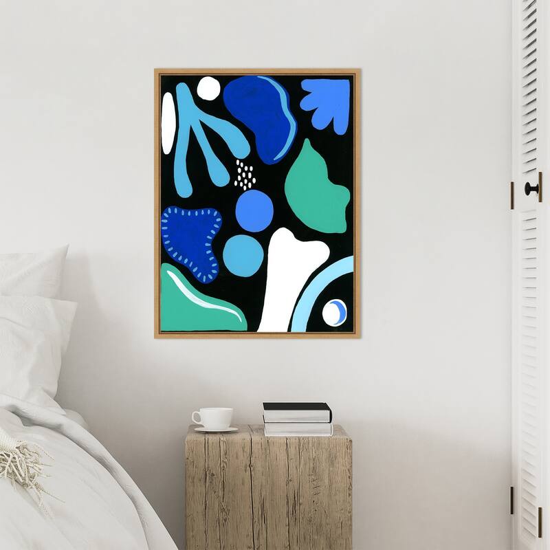 Cool Shapes I by Regina Moore Framed Canvas Wall Art Print - Sylvie Maple