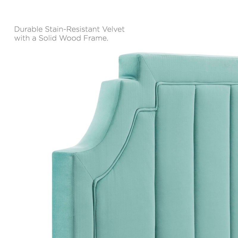 Sienna Performance Velvet Twin Platform Bed