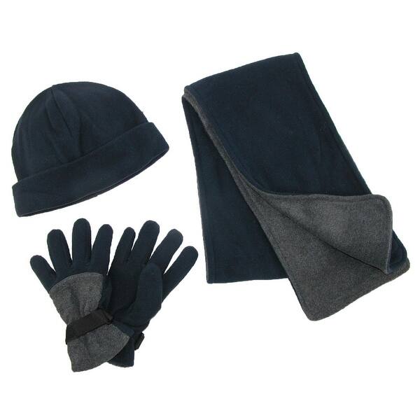 Shop Ctm Men S Fleece Hat Gloves And Scarf Winter Set One Size