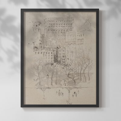 Vintage Sketch LXXXVIII -Framed Print