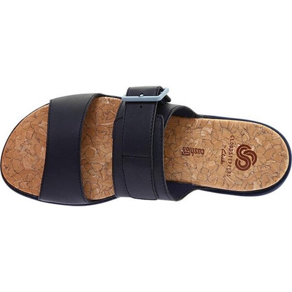 clarks women's cloudsteppers step june tide slide sandals