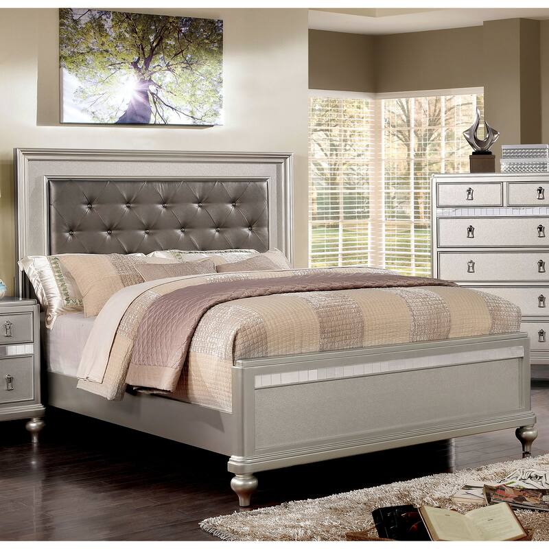Copper Grove Dzhebel II Glam Button Tufted Panel Bed