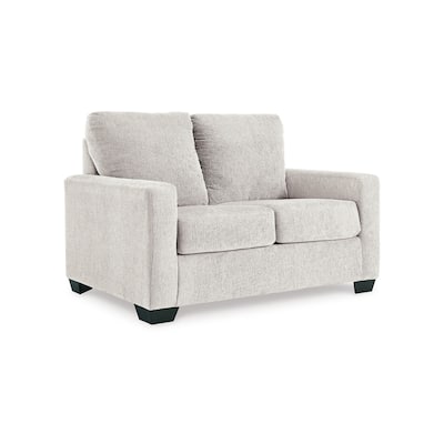 Anise Sofa Sleeper with Twin Size Pull Out Bed, Snow White Polyester