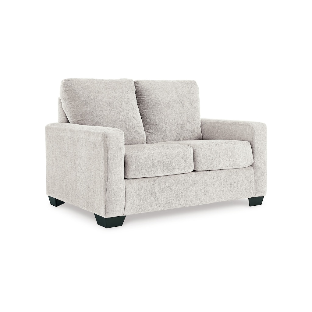 Anise Sofa Sleeper with Twin Size Pull Out Bed, Snow White Polyester