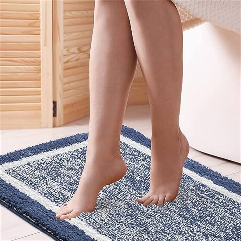 Bath mats for Bathroom Non Slip - A-navy Blue - 32" x 20"