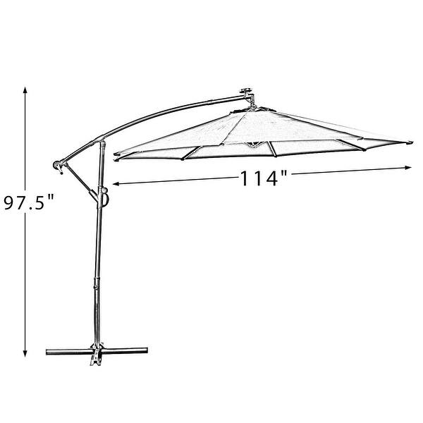 Functional and stylish Solar Light Cantilever Umbrella - Bed Bath ...