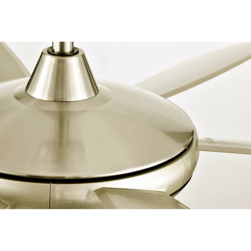Champagne Silver 52 in. 6-Speed Integrated LED Indoor 6-Blade Ceiling Fan with Light Kit and Remote Control