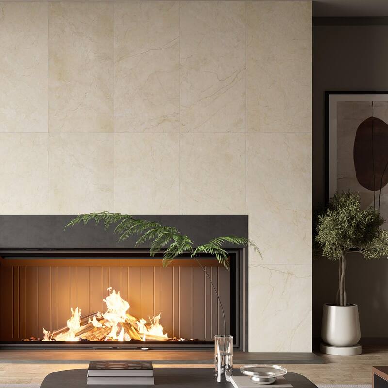 Merola Tile Reve Beige 23-1/2" x 47-1/8" Porcelain Floor and Wall Tile