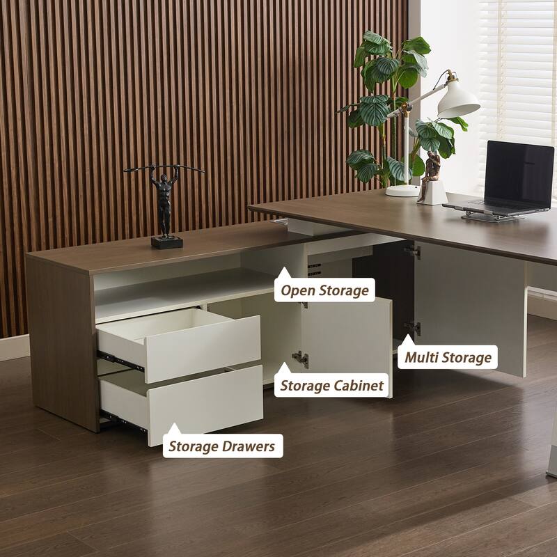 Premium 3-Piece Executive Office Suite Managerial Set