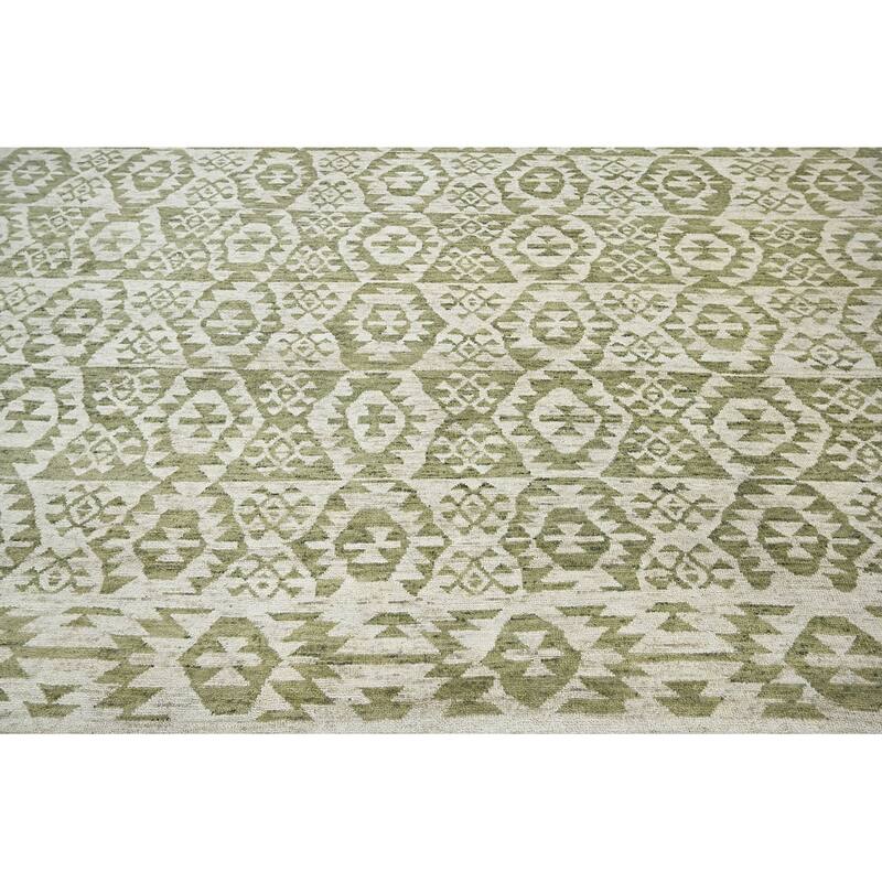 Hand Knotted Oushak 100% Wool Southwestern Oriental Area Rug Beige - 9' 9'' x 13' 8''