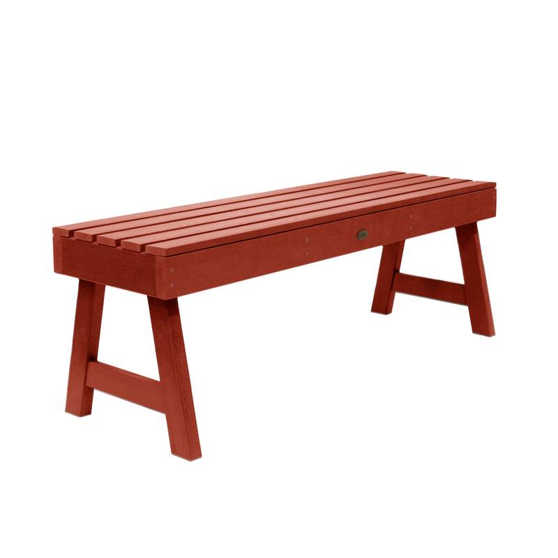 Highwood Weatherly 4-foot Eco-friendly Synthetic Wood Picnic Bench - Rustic Red