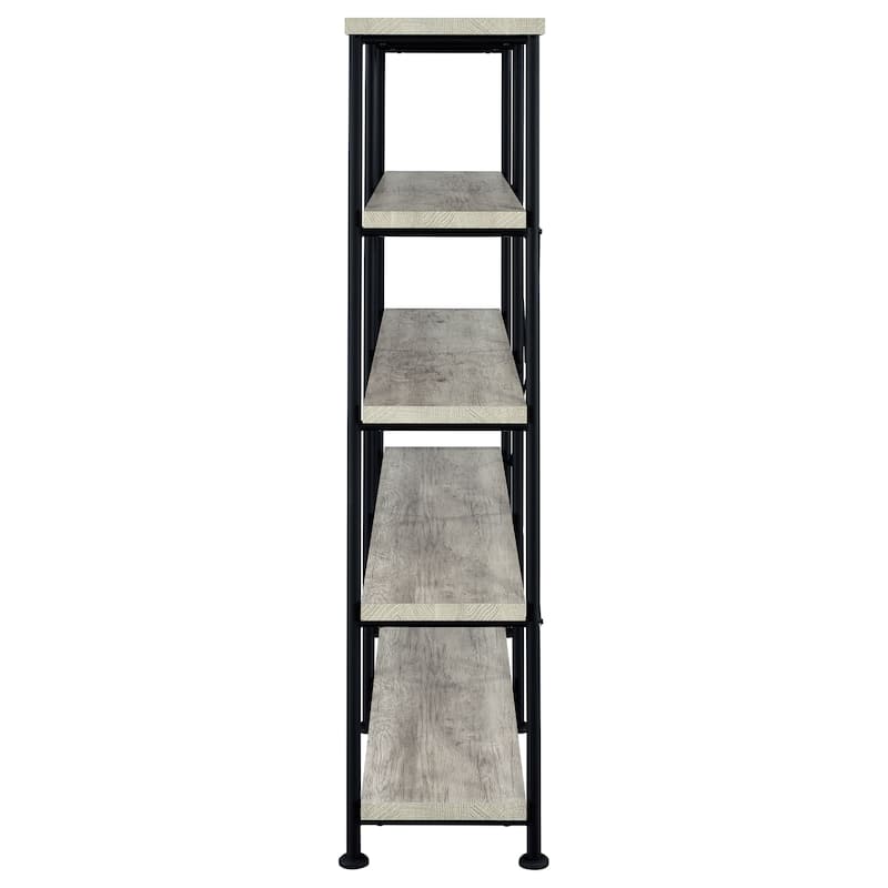 Analiese 63-inch 4-shelf Double Bookshelf - 60.00" x 14.25" x 63.00"