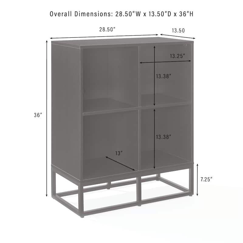 Crosley Enzo Record Storage Cube Bookcase - Black
