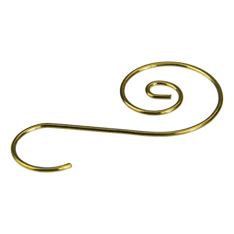 Club Pack of 40 Gold Christmas Ornament Hooks 1.75"