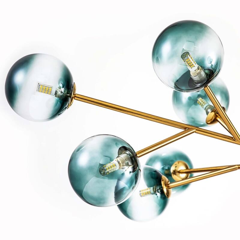 Modern Large Bubble Sputnik Chandelier in Black or Gold for Dining Room