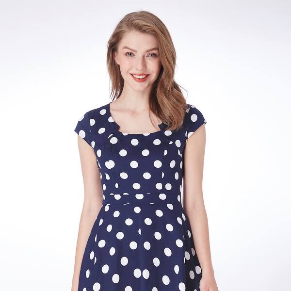 Shop Ever Pretty Women S Polka Dot Knee Length Casual Work Dresses