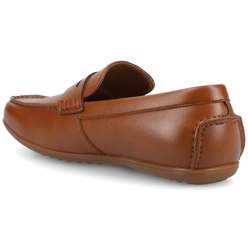 Vance Mens Yates Medium and Wide Width Perforated Slip-on Driving Penny Loafer