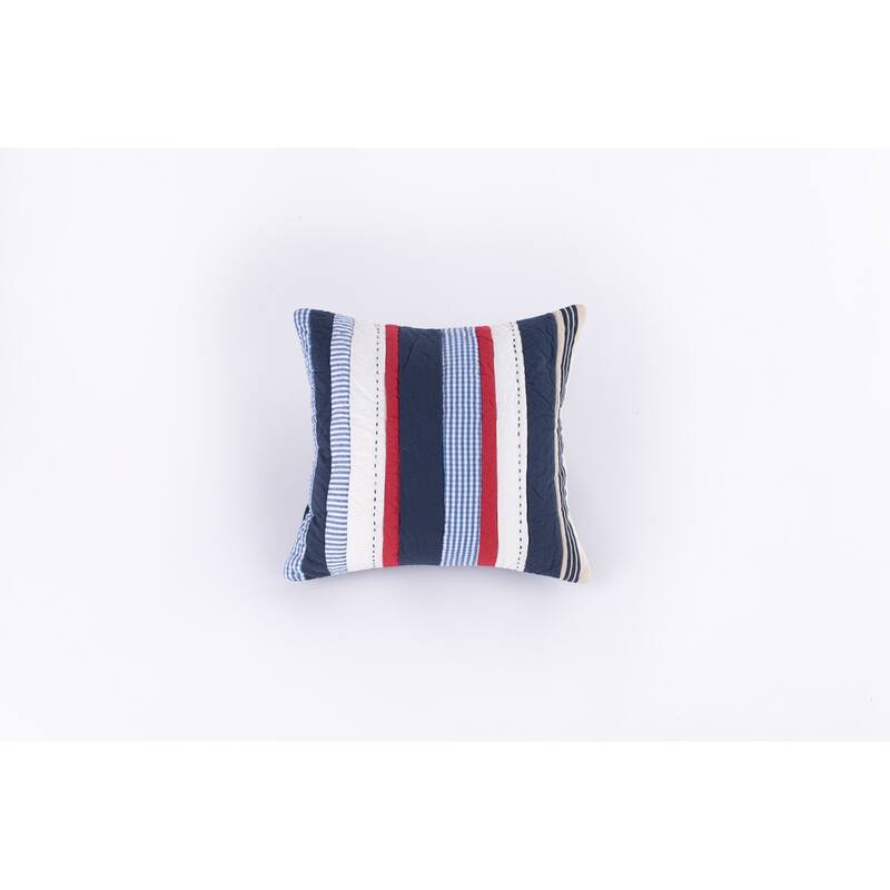 Romi Multicolor Cotton Striped Throw Pillow