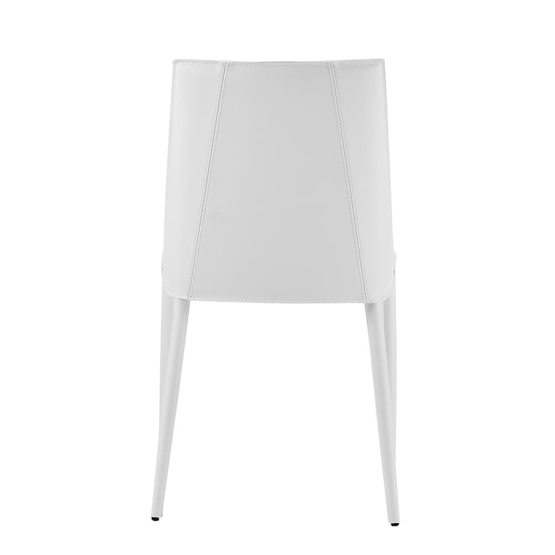 Sleek All Black Faux Leather Dining or Side Chair