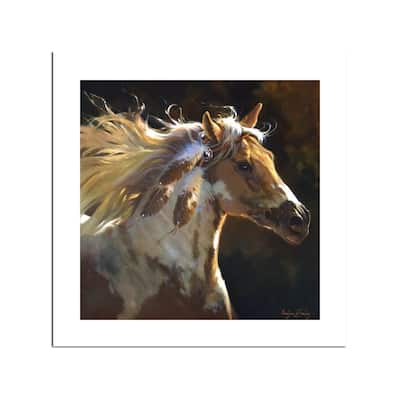 Spirit Horse Fine Art Paper Print by Carolyne Hawley - Multi