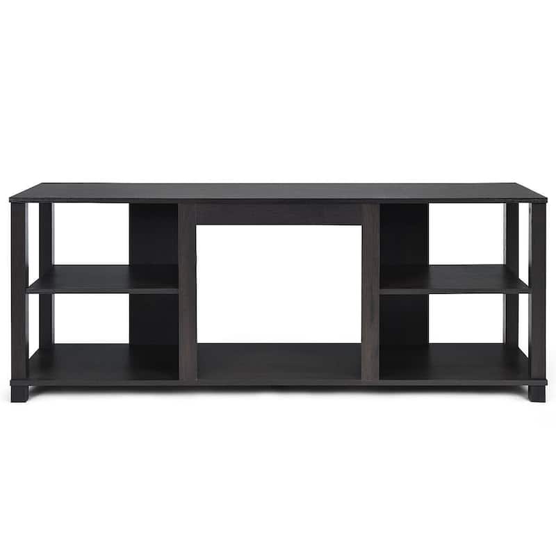 2-Tier TV Stand Storage Cabinet Console Adjustable Shelves - 59" x 16" x 23" (L x W x H)