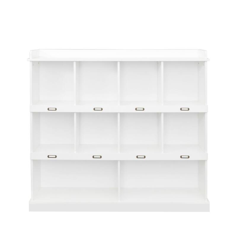 Large Wood Open Bookshelves, Freestanding Display Storage Shelves, Tall Bookcases for Living Room, Home Office